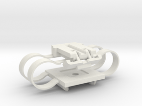 Stabilizer With Integrated Springs in White Natural Versatile Plastic