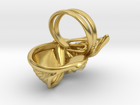 SOMAEXTATIC SMALL RING v3 in Polished Brass