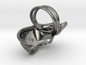 SOMAEXTATIC SMALL RING v3 in Polished Silver