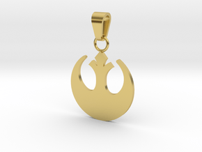 Star Wars Rebel Pendant in Polished Brass