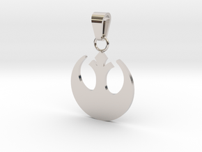 Star Wars Rebel Pendant in Rhodium Plated Brass