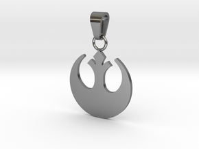Star Wars Rebel Pendant in Polished Silver