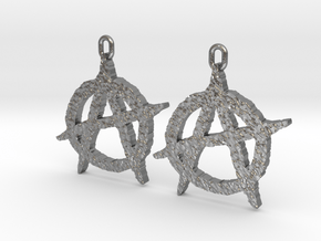 Anarchy Earrings in Natural Silver