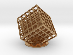lattice cube 5x5x5 in Natural Bronze