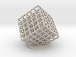lattice cube 5x5x5 in Natural Sandstone