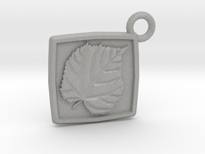 Linden leaf keychain in Aluminum