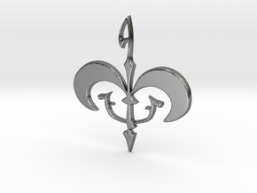 Royal Symbol Pendant in Polished Silver