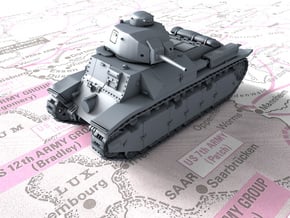 1/120 (TT) French Char D2 AMX4 SA35 Medium Tank in Tan Fine Detail Plastic