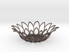 Tealight Holder in Polished Bronzed-Silver Steel