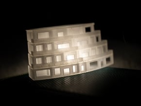 The Bivalve 1:500 Architectural Model in Tan Fine Detail Plastic
