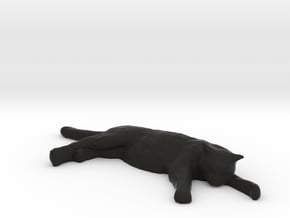 1/18 Sleeping Cat for Auto Diorama in Black Natural Versatile Plastic