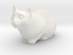 1/24 G Scale Cat Loaf for Diorama in White Natural Versatile Plastic