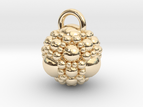 Fractal sphere pendant in 14k Gold Plated Brass