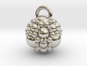 Fractal sphere pendant in Rhodium Plated Brass