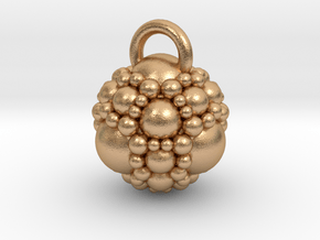 Fractal sphere pendant in Natural Bronze