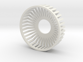 Radial Beauty Ring 22MM in White Natural Versatile Plastic