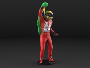 Ayrton 1/12 Flag Figure 1988 in Natural Full Color Sandstone