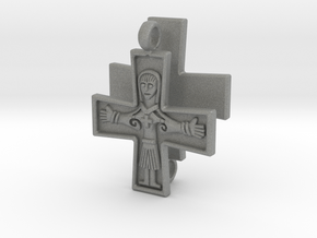 Virgin Mary Cross pair in Gray PA12