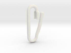 Safety Pin Link Lock in White Premium Versatile Plastic: Extra Small