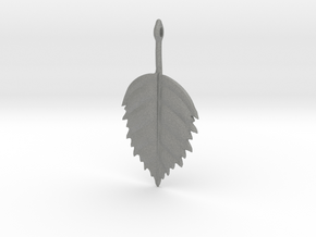 Birch Leaf Pendant in Gray PA12
