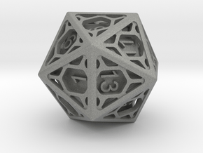 D20 Balanced - Cage die in Gray PA12