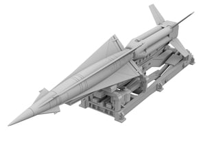 1:72 - Nike Hercules Missile in White Natural Versatile Plastic