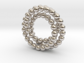 Pearled Knot in Rhodium Plated Brass