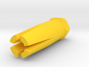Anarchy Hybrid Flash Hider (14mm-) Nylon in Yellow Processed Versatile Plastic
