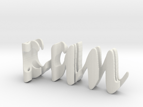 3dWordFlip: can/tugce in White Natural Versatile Plastic