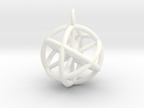 Seed of Life - 6 Axis 30mm.stl in White Processed Versatile Plastic