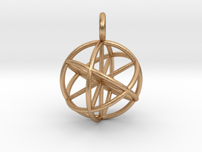 Seed of Life Pendant 20mm  in Natural Bronze