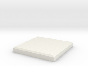Modular Tile for Tabletop Gaming in White Natural Versatile Plastic