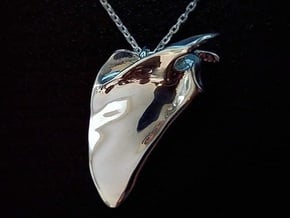 Scapula Pendant  in Polished Silver