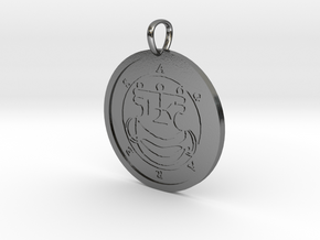 Agares Medallion in Polished Silver
