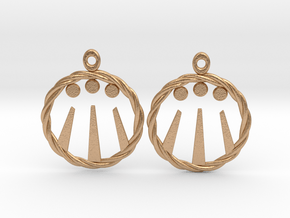 Celtic Awen Earrings in Natural Bronze