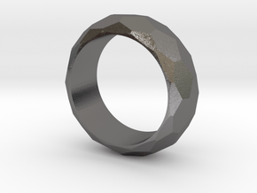 Faceted Men's Band in Polished Nickel Steel: 5.5 / 50.25