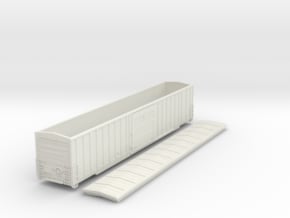 60´Gunderson Boxcar in NScale in White Natural Versatile Plastic