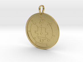 Vassago Medallion in Natural Brass