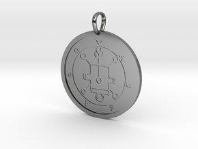 Vassago Medallion in Fine Detail Polished Silver