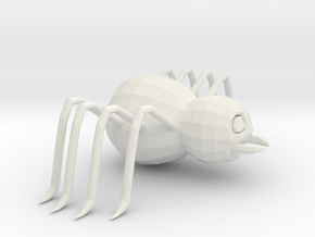  Cartoon Spider  in White Natural Versatile Plastic: Extra Small