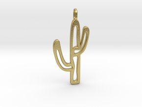 Cactus in Natural Brass