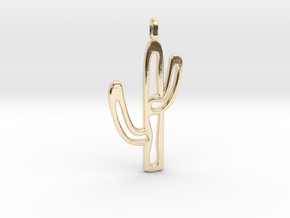 Cactus in 14k Gold Plated Brass