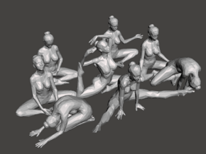 Digital-Low-Poly Dancer collecting 001 in Low-Poly Dancer collecting 001
