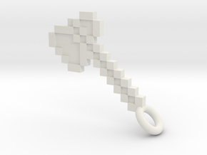 Minecraft Axe Pendant in White Natural Versatile Plastic