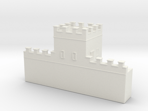 Roman hadrian's wall tower  1/285 6mm in White Natural Versatile Plastic