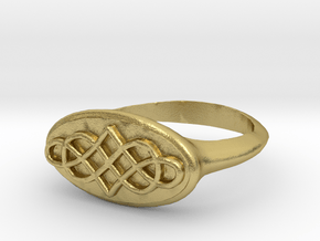 Celtic Infinity Ring  in Natural Brass: 5.5 / 50.25