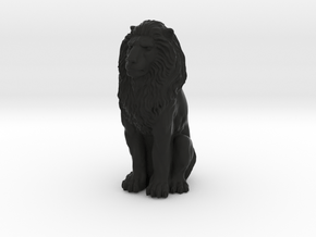 Lion - Seated 1:48 in Black Premium Versatile Plastic