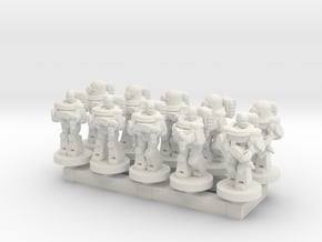 Space Army 10mm Set 1 in White Natural Versatile Plastic