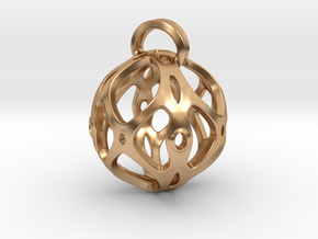 View of spherical games - part four. Pendant in Polished Bronze