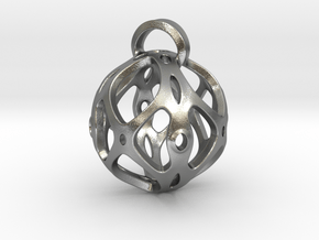 View of spherical games - part four. Pendant in Natural Silver